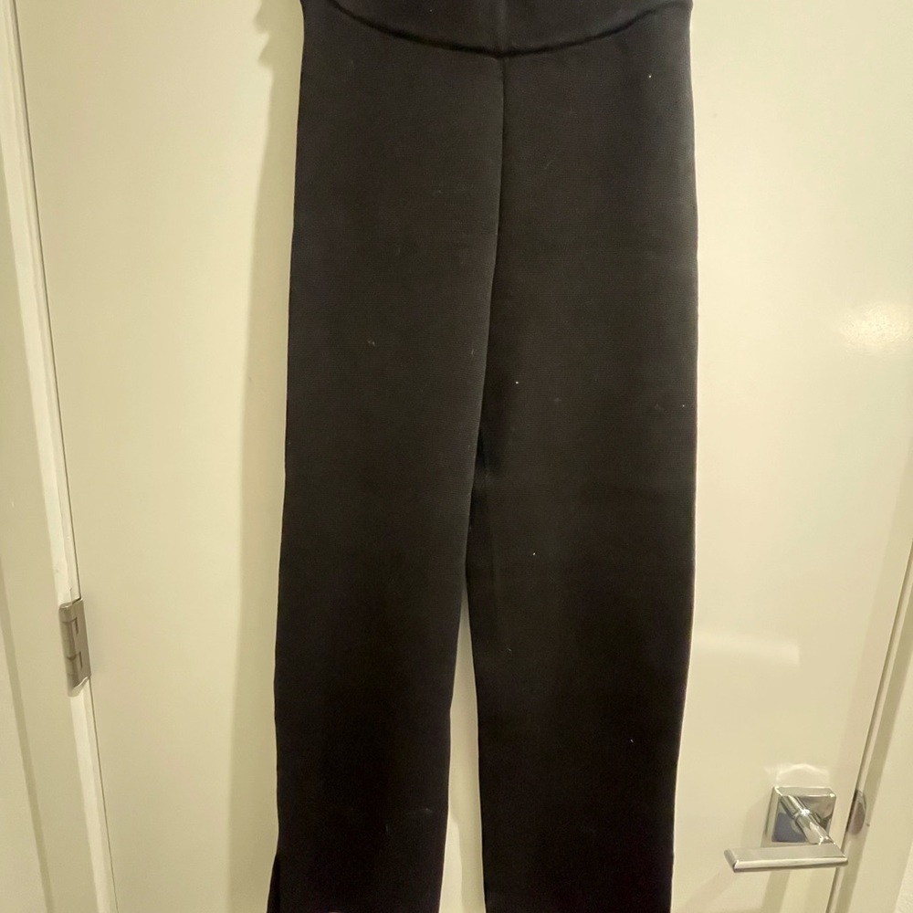 Black High-Waisted knit Pants